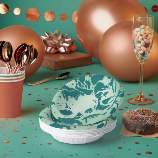 Grüne Marmor Pappteller (Multi)