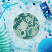 Grüne Marmor Pappteller (Party)