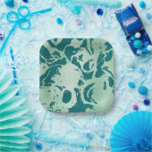 Grüne Marmor Pappteller (Party)