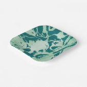 Grüne Marmor Pappteller (Gewinkelt)