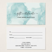 Grüne Marmor- und Glitzer-Geschenkgutschein (Vorne & Hinten)