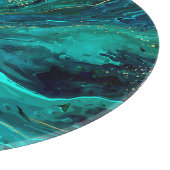 Grüne Marmor und Gold: Luxuriöse Textur Schneidebrett (Ecke)