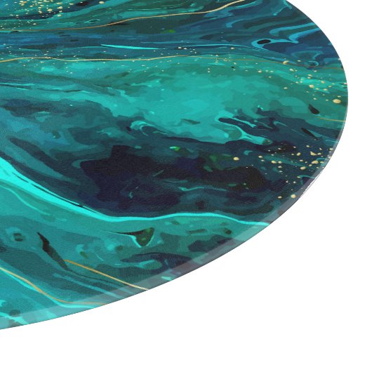 Grüne Marmor und Gold: Luxuriöse Textur Schneidebrett (Ecke)