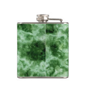 Grüne Marmorbeschaffenheit Flachmann (Rückseite)