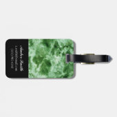 Grüne Marmorbeschaffenheit Gepäckanhänger (Rückseite horizontal)