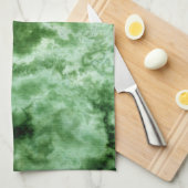 Grüne Marmorbeschaffenheit Geschirrtuch (Viertel Falte)