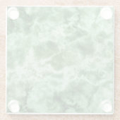 Grüne Marmorbeschaffenheit Glasuntersetzer (Rückseite)