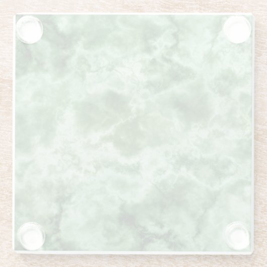 Grüne Marmorbeschaffenheit Glasuntersetzer (Rückseite)