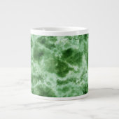 Grüne Marmorbeschaffenheit Jumbo-Tasse (Vorderseite)