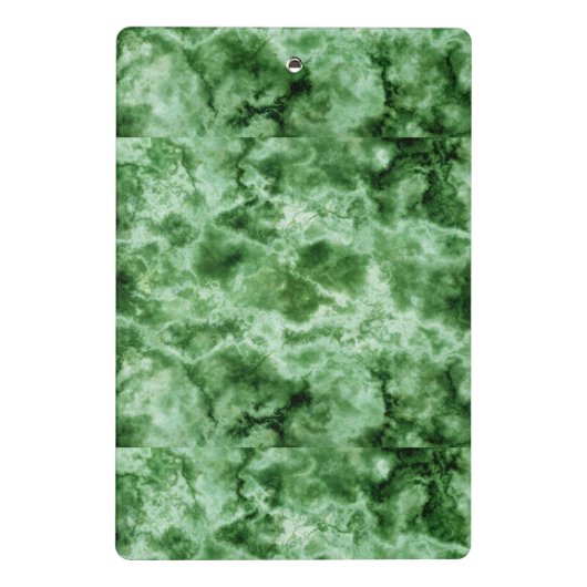 Grüne Marmorbeschaffenheit Mini Klemmbrett (Rückseite)