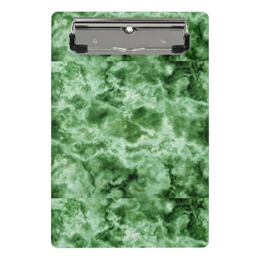 Grüne Marmorbeschaffenheit Mini Klemmbrett (Vorderseite)