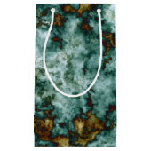 Grüne Marmorbeschaffenheit mit Adern Kleine Geschenktüte (Vorderseite)