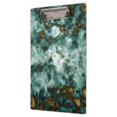 Grüne Marmorbeschaffenheit mit Adern Klemmbrett (Links)