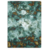 Grüne Marmorbeschaffenheit mit Adern Klemmbrett (Rückseite)