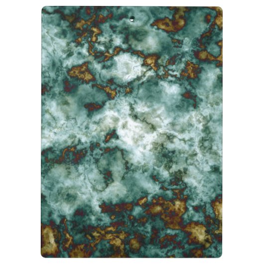 Grüne Marmorbeschaffenheit mit Adern Klemmbrett (Rückseite)