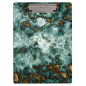 Grüne Marmorbeschaffenheit mit Adern Klemmbrett (Vorderseite)