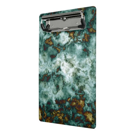 Grüne Marmorbeschaffenheit mit Adern Mini Klemmbrett (Gewinkelt2)