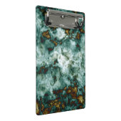 Grüne Marmorbeschaffenheit mit Adern Mini Klemmbrett (Schrägansicht)