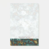 Grüne Marmorbeschaffenheit mit Adern Post-it Klebezettel (Vorderseite)