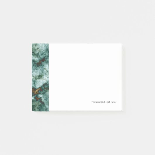 Grüne Marmorbeschaffenheit mit Adern Post-it Klebezettel (Vorderseite)