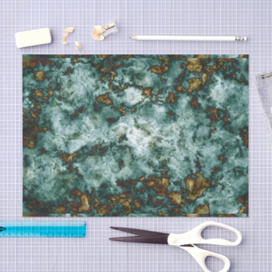 Grüne Marmorbeschaffenheit mit Adern Seidenpapier (Handwerk)