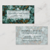 Grüne Marmorbeschaffenheit mit Adern Visitenkarte (Vorne/Hinten)