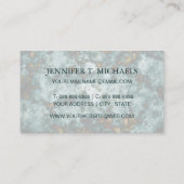 Grüne Marmorbeschaffenheit mit Adern Visitenkarte (Rückseite)