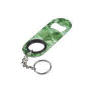 Grüne Marmorbeschaffenheit Schlüsselanhängerflaschenöffner (Rückseite Schrägansicht)