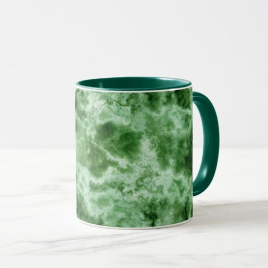 Grüne Marmorbeschaffenheit Tasse (VorderseiteRechts)
