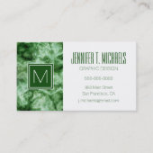 Grüne Marmorbeschaffenheit Visitenkarte (Vorderseite)