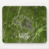 Grüne Marmorfliese aus Individuelle Name Mousepad (Vorne)
