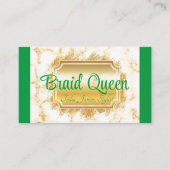 Grüne Marmorhair-Braiding-Visitenkarte Visitenkarte (Vorderseite)