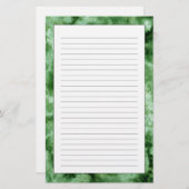 Grüne Marmorstruktur Briefpapier (Vorne/Hinten)
