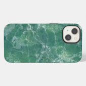 Grüne Marmorstruktur iPhone Hülle (Rückseite (Horizontal))