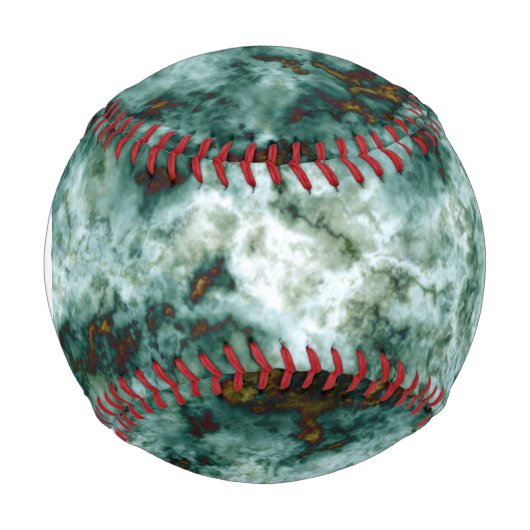 Grüne Marmorstruktur mit Venen Baseball (Vorderseite)