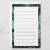 Grüne Marmorstruktur mit Venen Briefpapier (Vorne/Hinten)