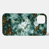 Grüne Marmorstruktur mit Venen Case-Mate iPhone Hülle (Rückseite (Horizontal))