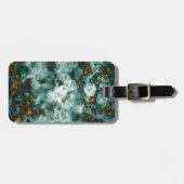 Grüne Marmorstruktur mit Venen Gepäckanhänger (Vorderseite horizontal)