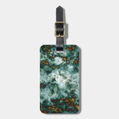 Grüne Marmorstruktur mit Venen Gepäckanhänger (Vorderseite vertikal)