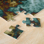 Grüne Marmorstruktur mit Venen Puzzle (Seite)