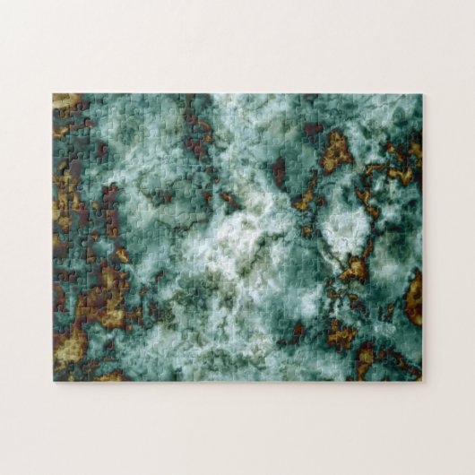 Grüne Marmorstruktur mit Venen Puzzle (Horizontal)