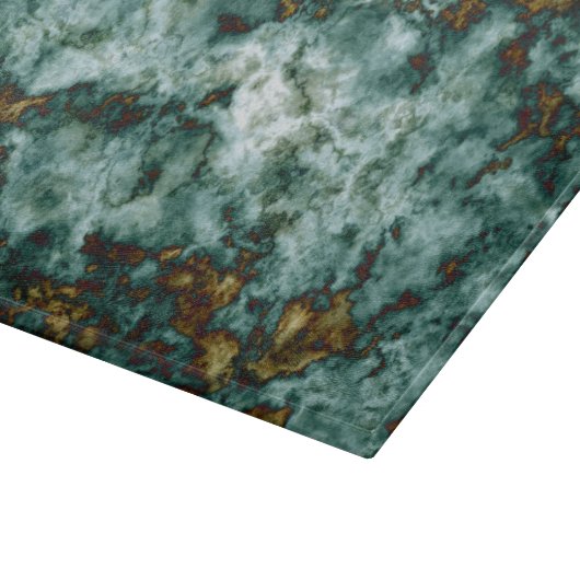 Grüne Marmorstruktur mit Venen Schneidebrett (Ecke)