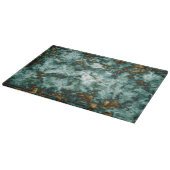 Grüne Marmorstruktur mit Venen Schneidebrett (Ecke)