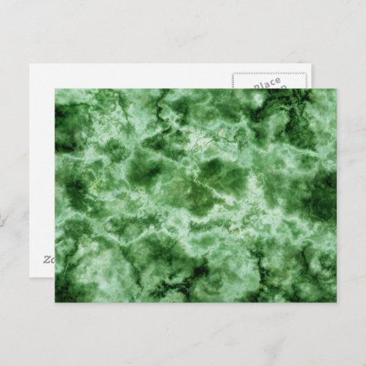 Grüne Marmorstruktur Postkarte (Vorne/Hinten)