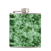 Grüne Marmortextur Flachmann (Vorderseite)