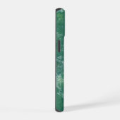 Grüne Marmortextur iPhone 15 Hülle (Rechte Seite)