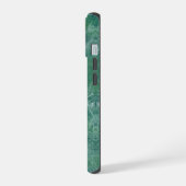 Grüne Marmortextur iPhone 15 Hülle (Linke Seite)
