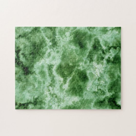 Grüne Marmortextur Puzzle (Horizontal)