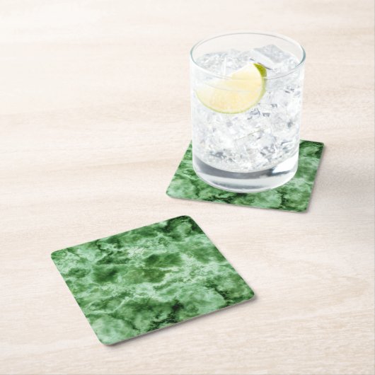 Grüne Marmortextur Rechteckiger Pappuntersetzer (Vor Ort)