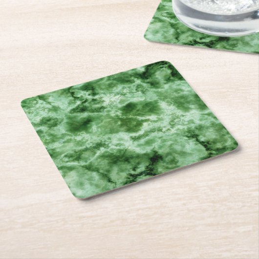 Grüne Marmortextur Rechteckiger Pappuntersetzer (angewinkelt)